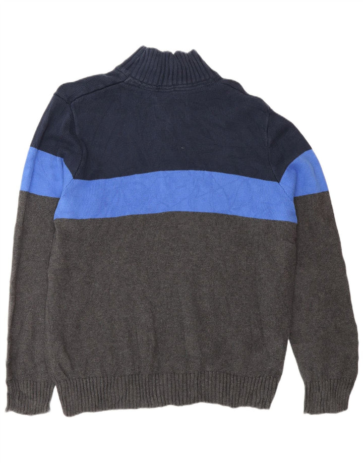 Eddie Bauer Jersey De Cuello Con Cremallera Para Hombre De Algodón Gris Grande Con Bloques De Color