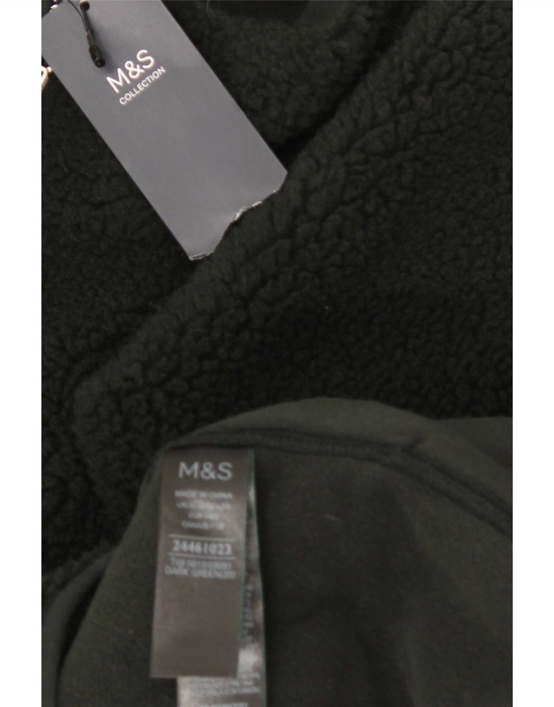 Marks & Spencer Chaqueta polar para mujer UK 20 2XL Verde Poliéster