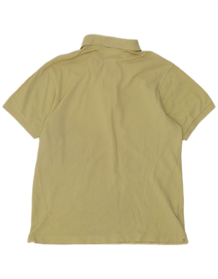 Lacoste Polo de ajuste regular para hombre talla 4 algodón amarillo mediano