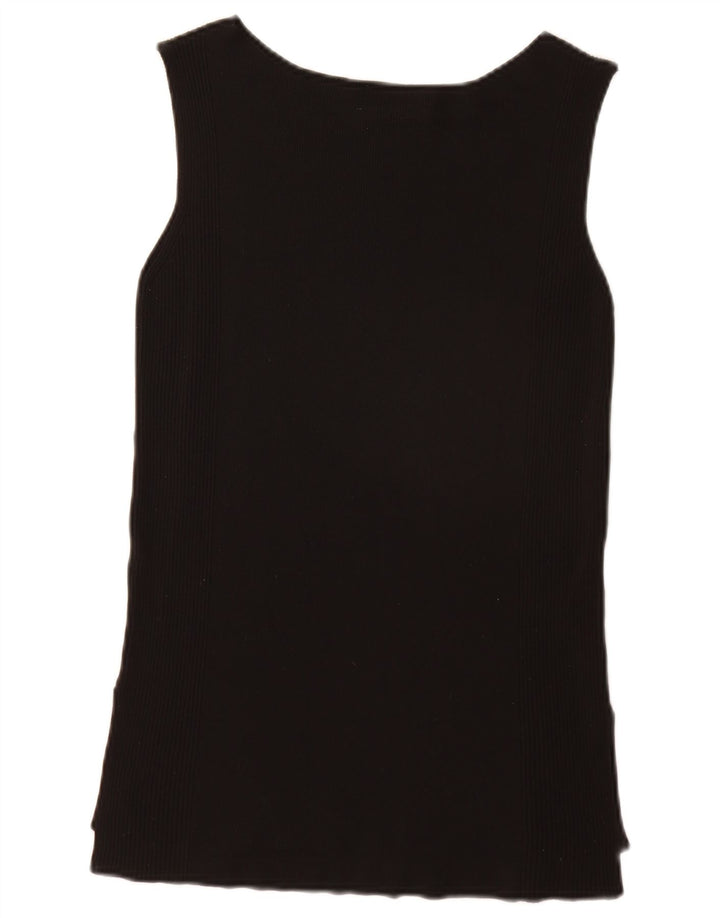 Zara Mujer Chaleco Top UK 10 Small Negro