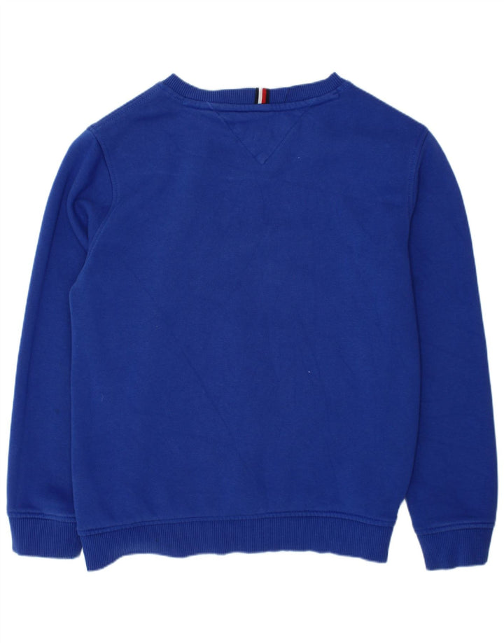 TOMMY HILFIGER Sudadera estampada para niño 8-9 años Algodón azul medio