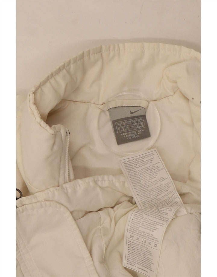 Nike Chaqueta cortavientos para mujer UK 4/6 XS Algodón blanco