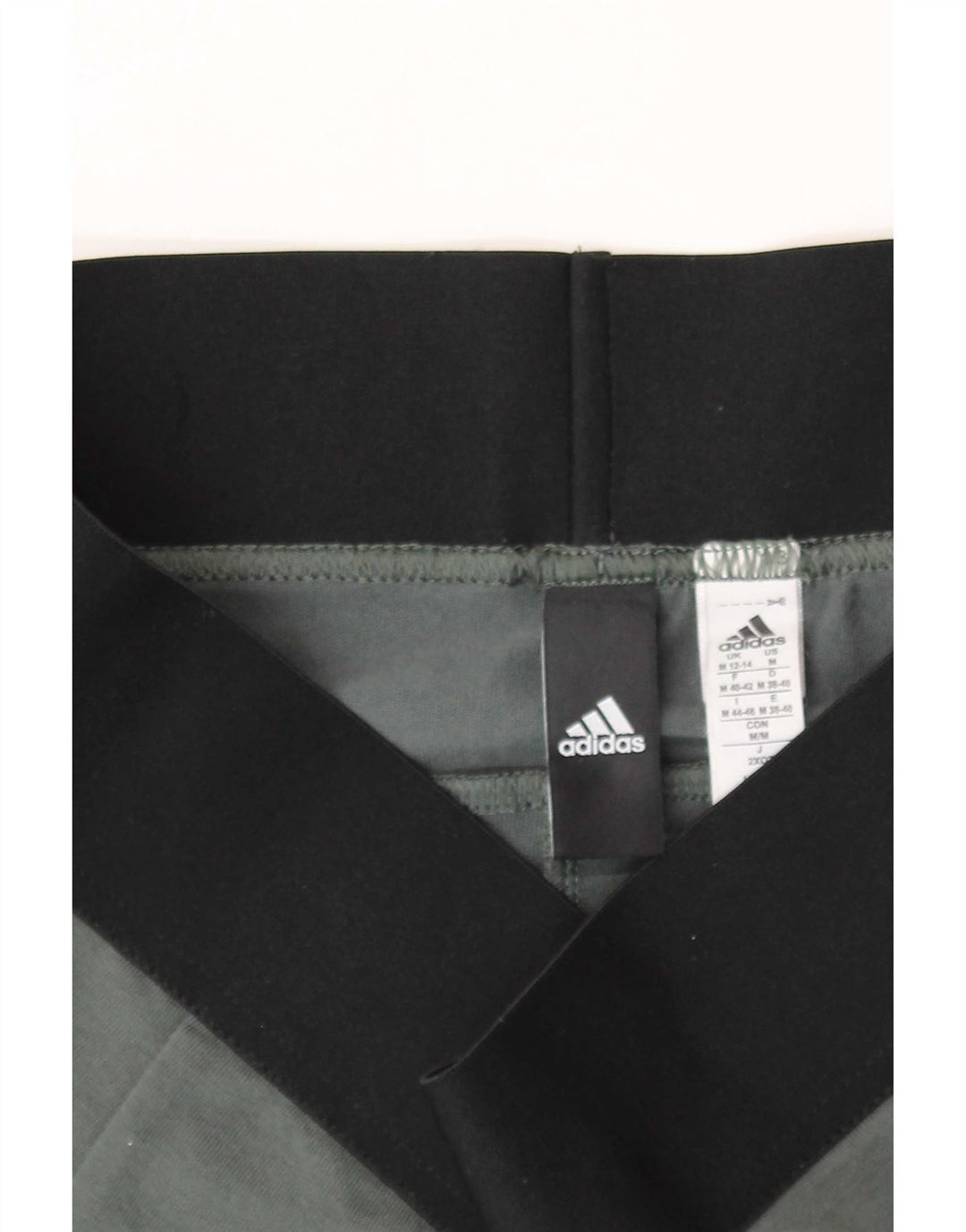 Adidas Leggings para mujer Reino Unido 12/14 Algodón gris medio con bloques de color