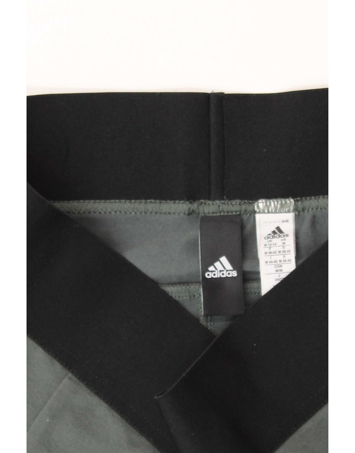 Adidas Leggings para mujer Reino Unido 12/14 Algodón gris medio con bloques de color