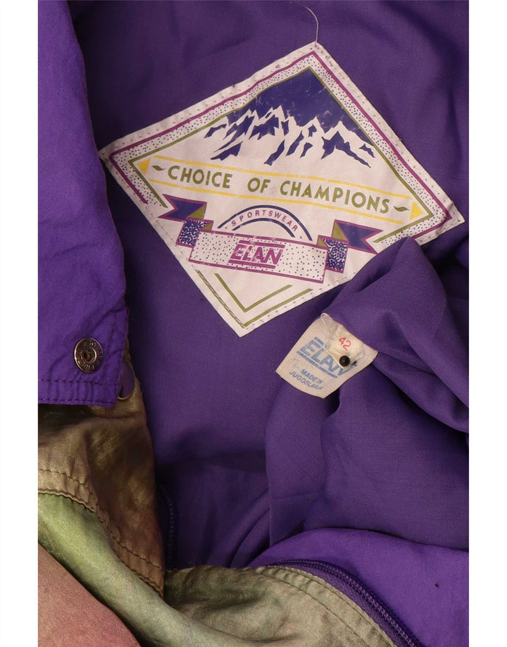 Mono de esquí de gran tamaño para mujer vintage EU 42 Tinte de corbata multicolor grande
