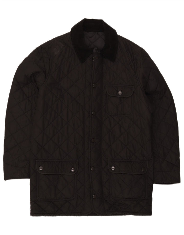 Barbour Abrigo acolchado para hombre Reino Unido 40 Grande Poliéster negro