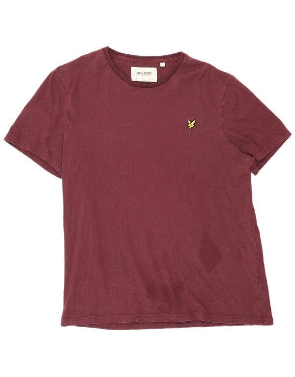 Lyle & Scott Camiseta Hombre Top XL Borgoña Algodón