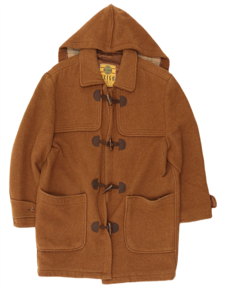 Exigo Trenca con capucha para hombre UK 42 XL Lana marrón