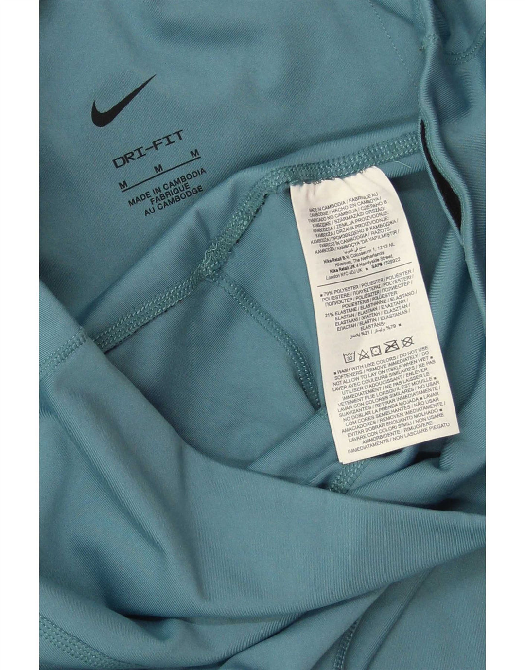 Nike Leggings Dri Fit para mujer UK 40 Poliéster azul medio