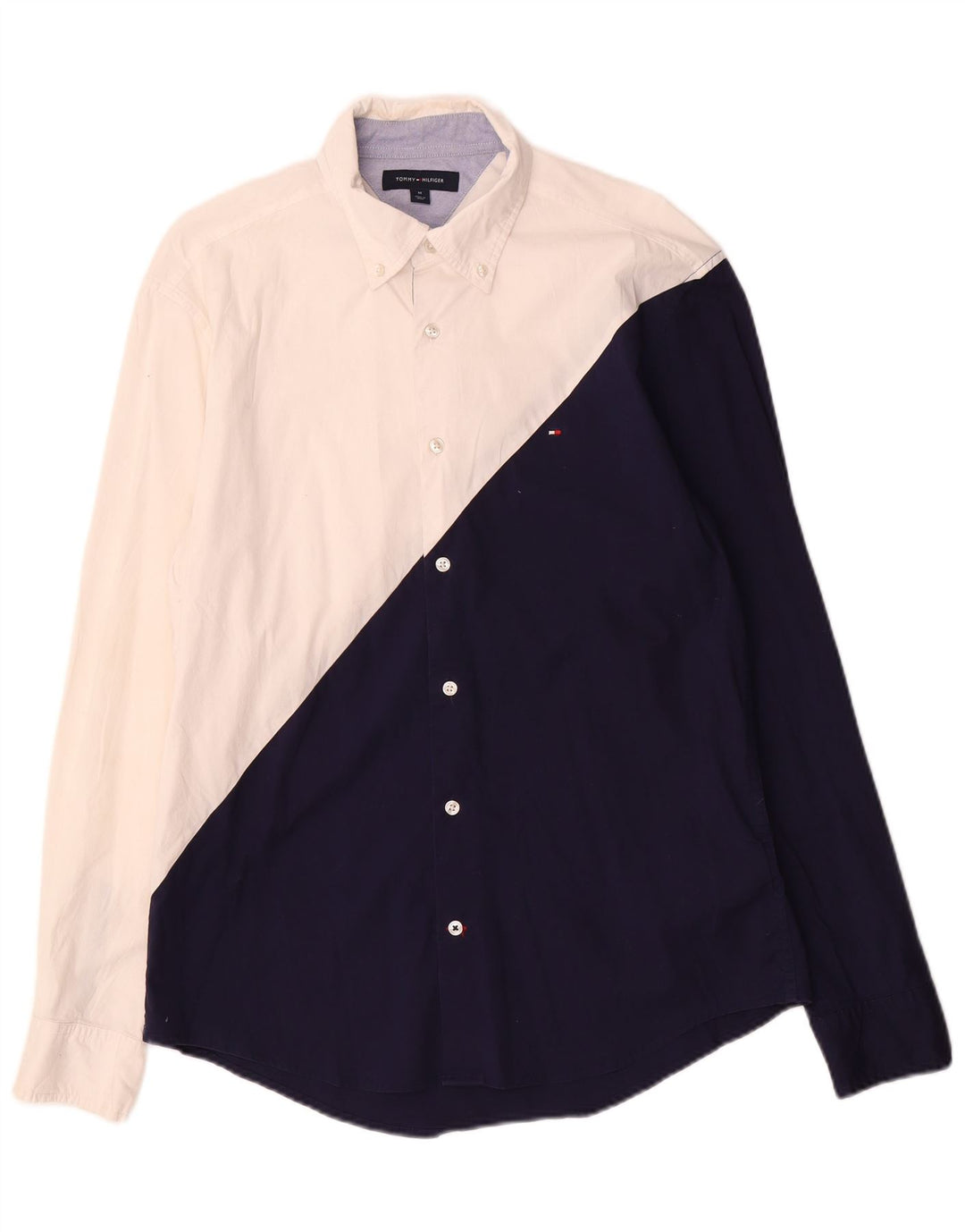 Camisa Tommy Hilfiger Hombre Medium White Colourblock