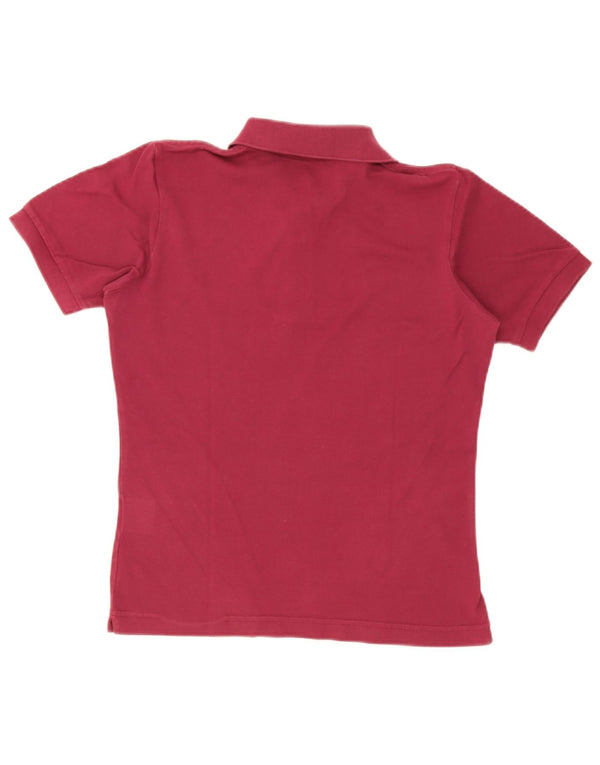 KAPPA Polo para mujer UK 12 Medio Borgoña Algodón