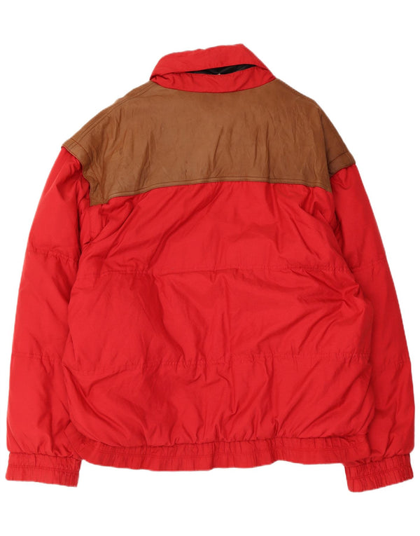 Daniel Hechter Chaqueta acolchada para hombre IT 52 XL Poliamida color block rojo