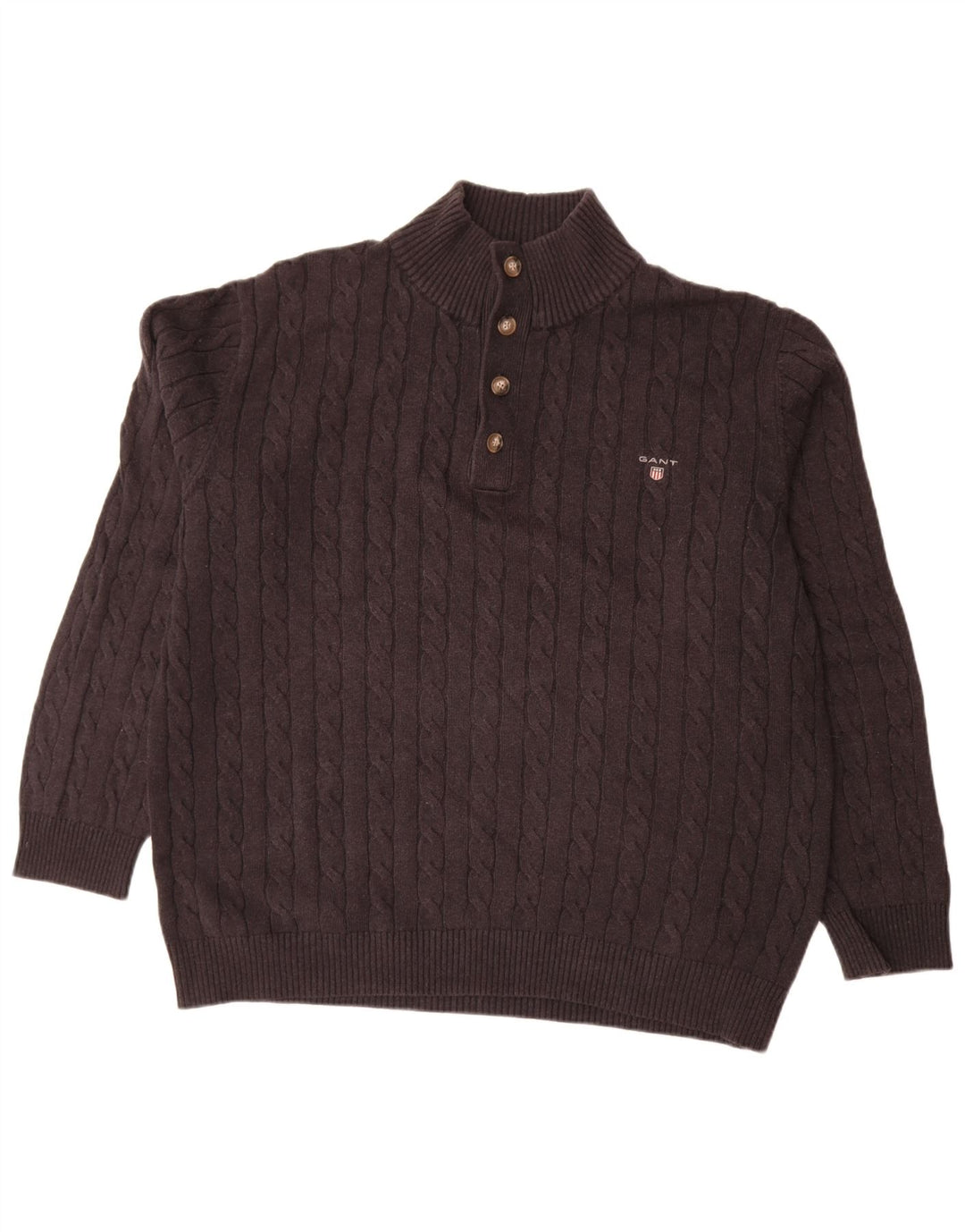 Gant Jersey De Cuello Con Botones Para Hombre 2XL Algodón Negro