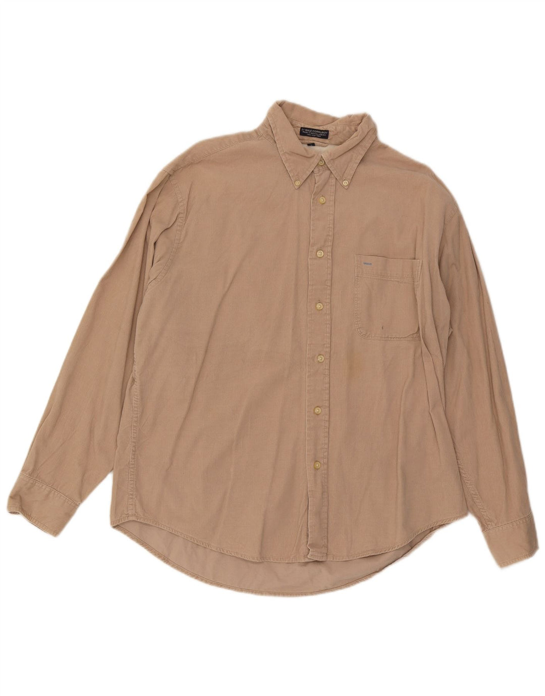 Izod Hombre Camisa De Pana Grande Algodón Beige