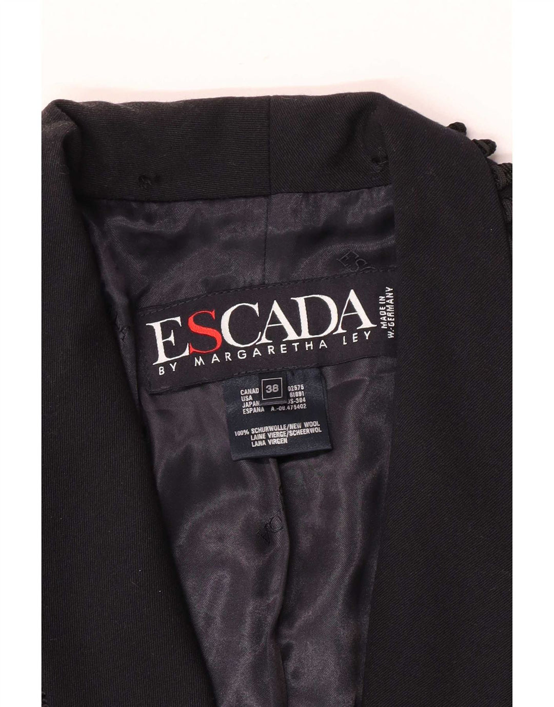 Chaqueta tipo blazer Escada para mujer de Margaretha Ley EU 38 Azul marino mediano