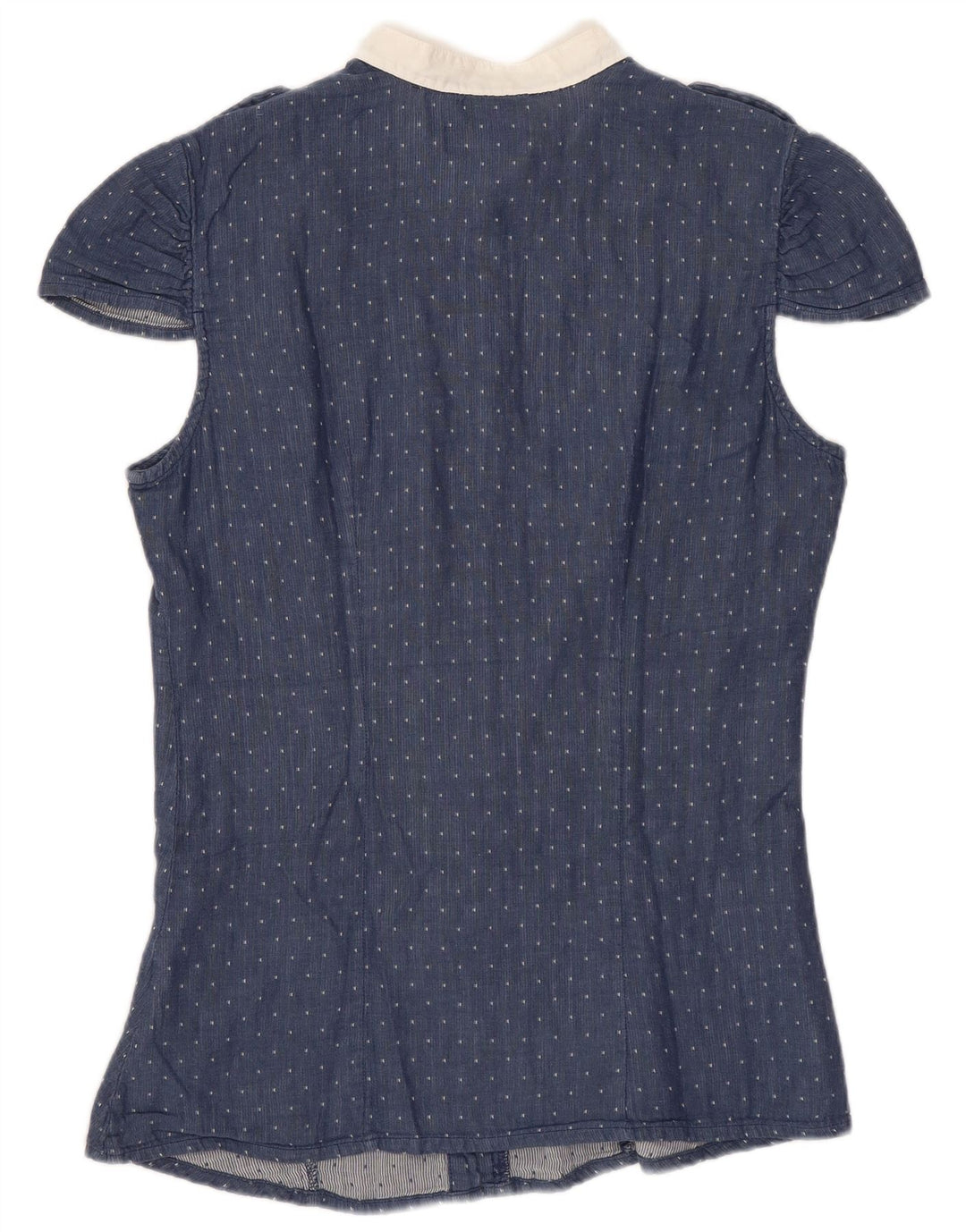 Guess Blusa de manga corta para mujer UK 40 Medium Azul marino manchado