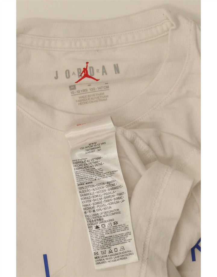 Jordan Camiseta gráfica regular para niños 10-11 años Algodón blanco