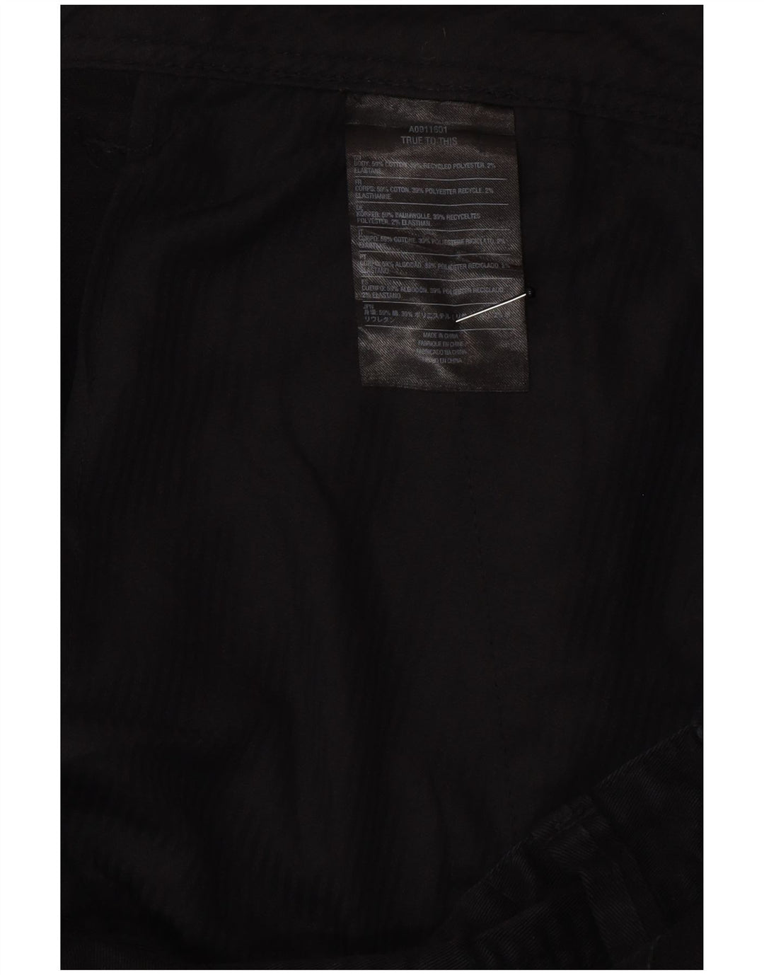 Volcom Pantalones cortos chinos para hombre W40 XL Algodón negro