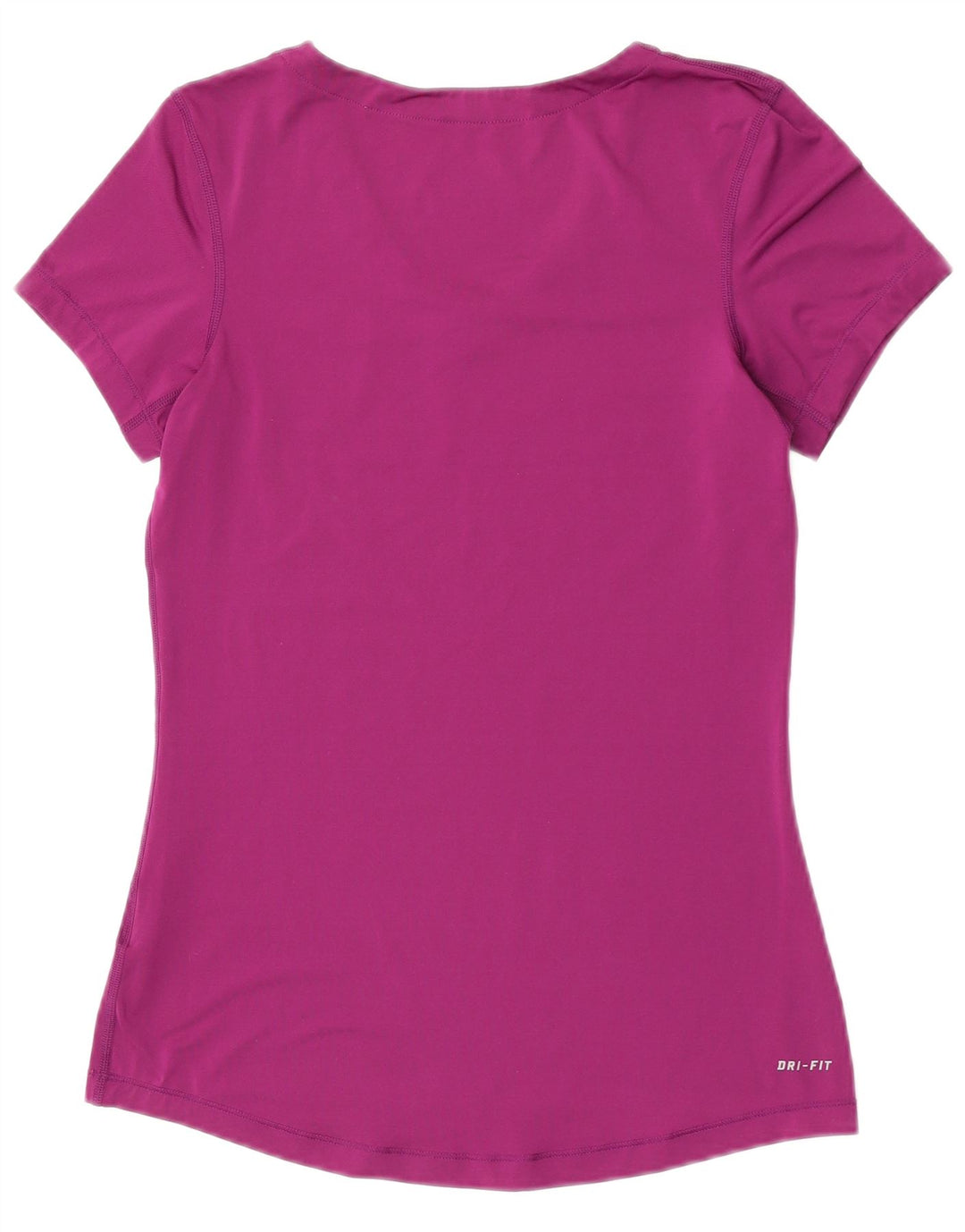 Nike Mujer Dri Fit Camiseta Top UK 12 Medio Púrpura Poliéster