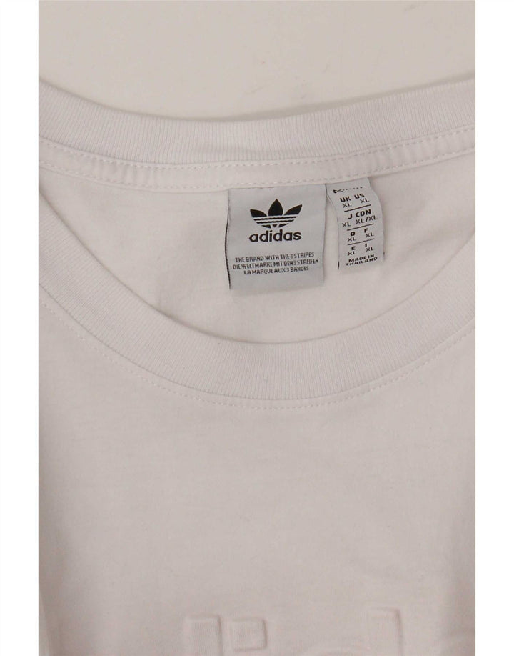 Adidas Hombre Camiseta Gráfica Top XL Blanco