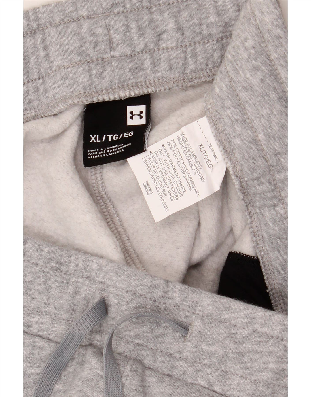 UNDER ARMOUR Pantalones de chándal para hombre Joggers XL Gris Algodón