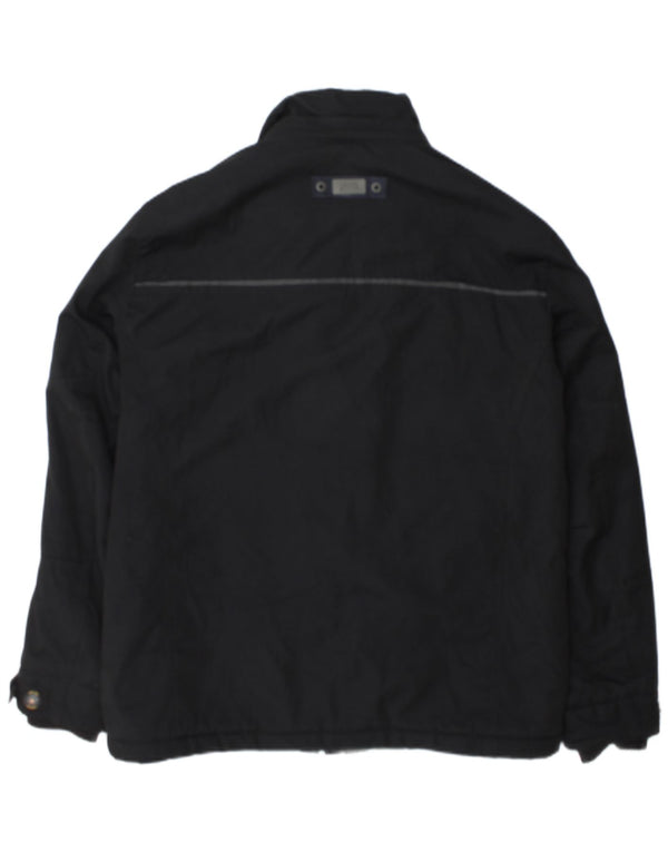 Camel Active Chaqueta impermeable para hombre EU 52 Grande Poliéster negro