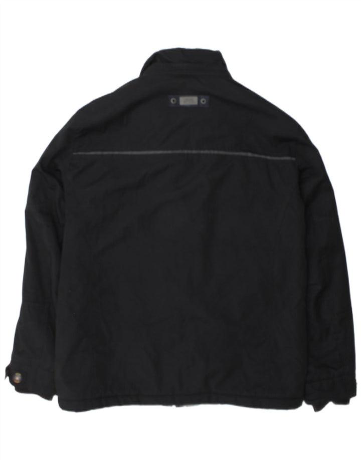 Camel Active Chaqueta impermeable para hombre EU 52 Grande Poliéster negro