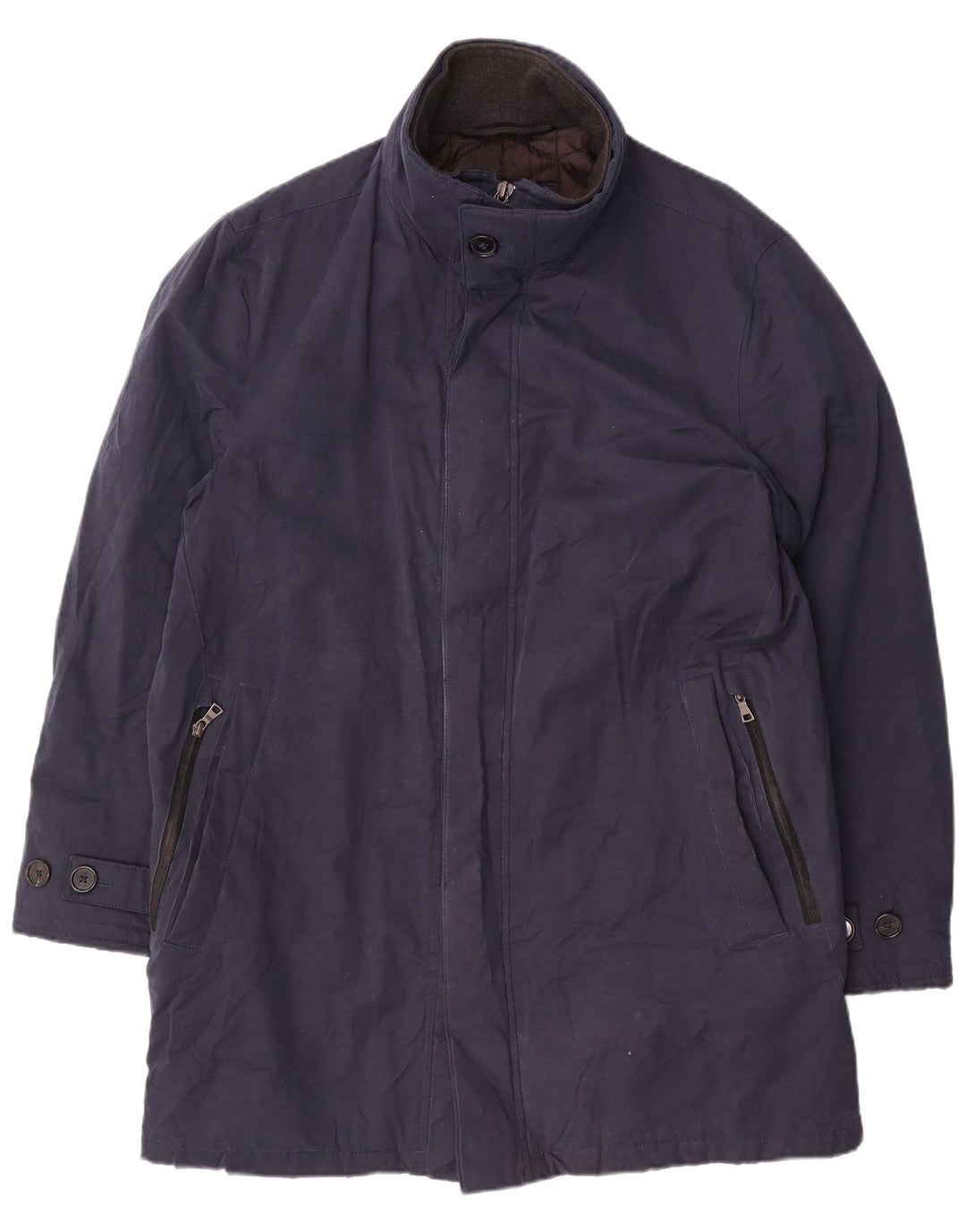 Marks & Spencer Abrigo cortavientos para hombre UK 38 Medium Azul marino Algodón