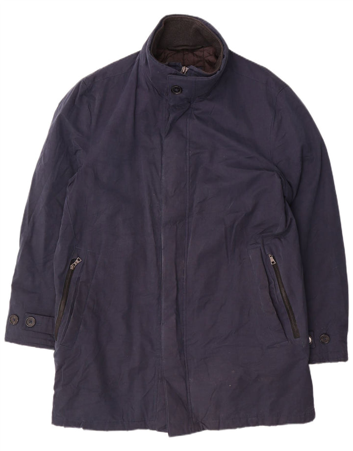 Marks & Spencer Abrigo cortavientos para hombre UK 38 Medium Azul marino Algodón