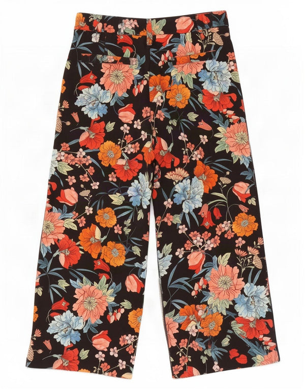 Zara Mujer Pantalón Harem Grande W30 L25 Poliéster Floral Multicolor