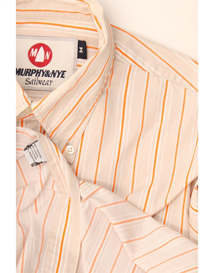 Murphy & Nye Camisa para hombre Algodón a rayas beige medio