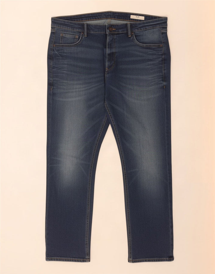 Marks & Spencer Jeans ajustados para hombre W38 L29 Algodón azul