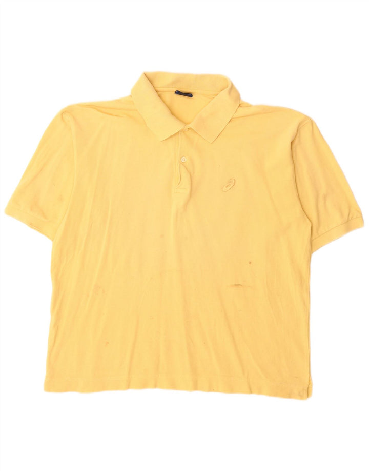 Polo Asics Hombre Grande Algodón Amarillo