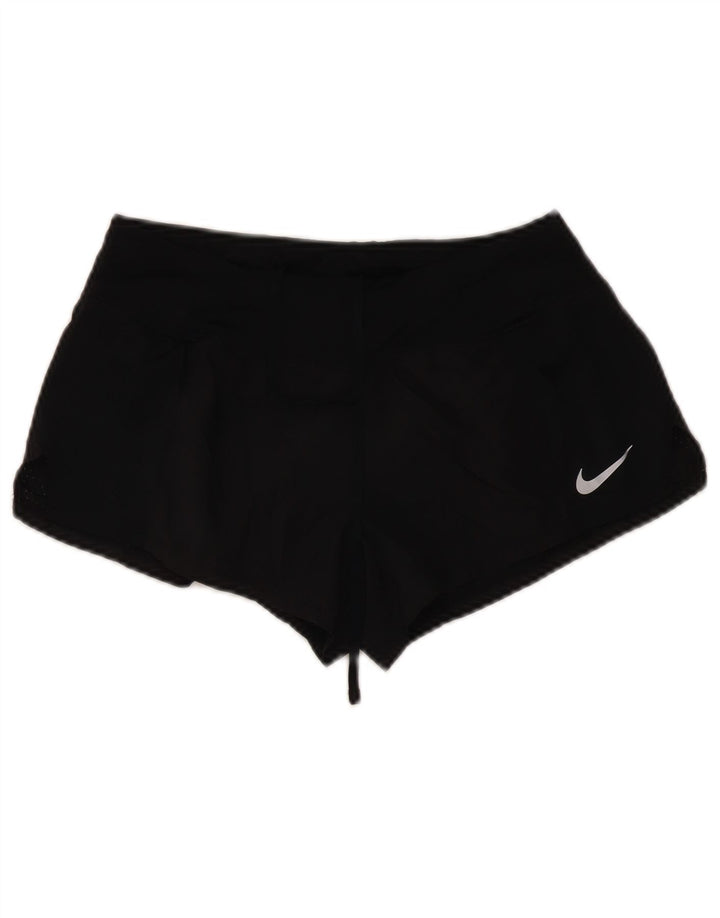 Nike - Pantalones cortos deportivos Dri Fit para mujer, talla 10, poliéster negro pequeño