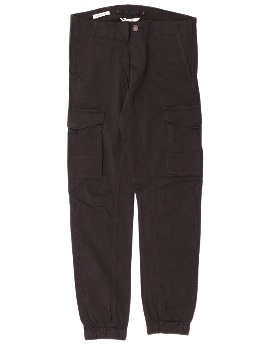 JACK & JONES Pantalones cargo Paul Tapered para hombre W31 L32 Clásico de algodón negro