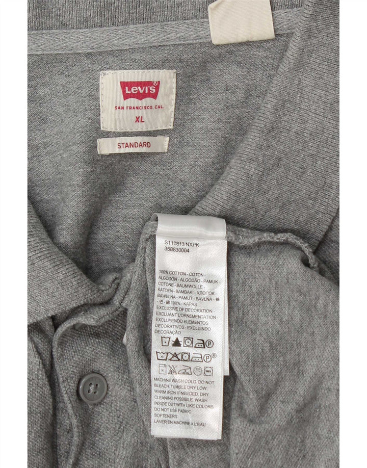 Levi's Polo estándar para hombre XL Algodón gris