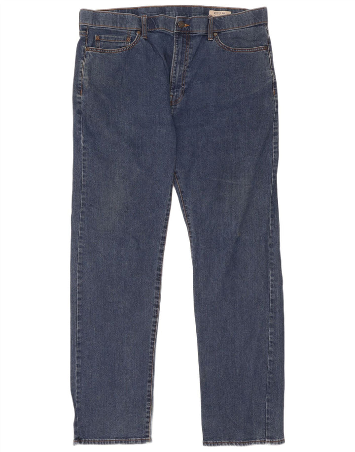 Marks & Spencer Vaqueros rectos regulares para hombre W38 L33 Algodón azul