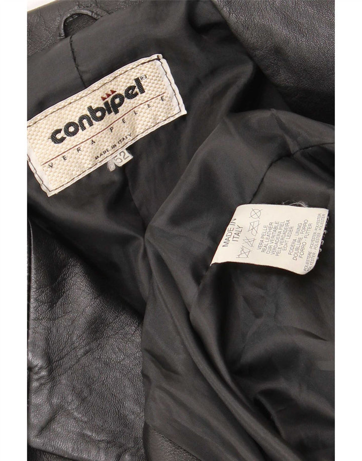 Conbipel Chaqueta de cuero para hombre IT 52 Grande Negro