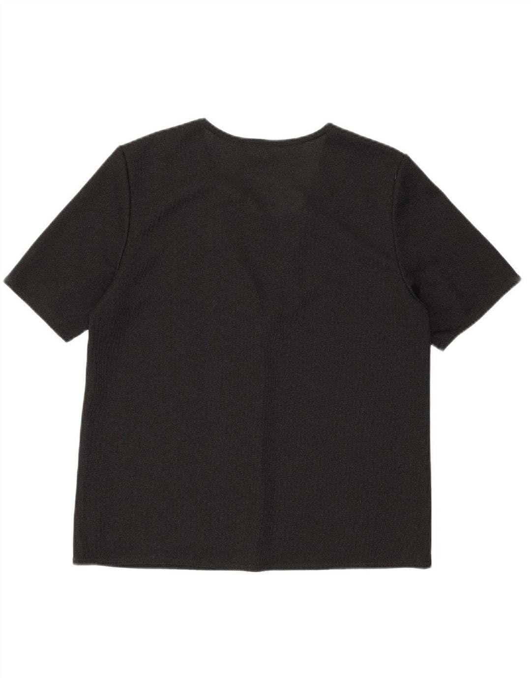 VINTAGE Womens Blouse Top UK 14 Medium Black
