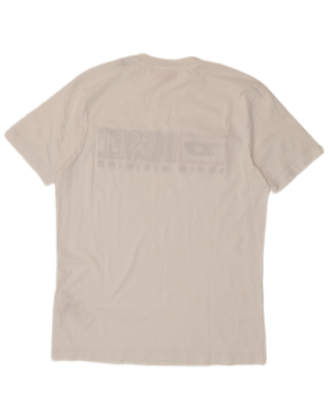 Diesel Hombre Camiseta Gráfica Top XL Algodón Blanco