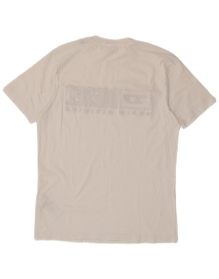 Diesel Hombre Camiseta Gráfica Top XL Algodón Blanco