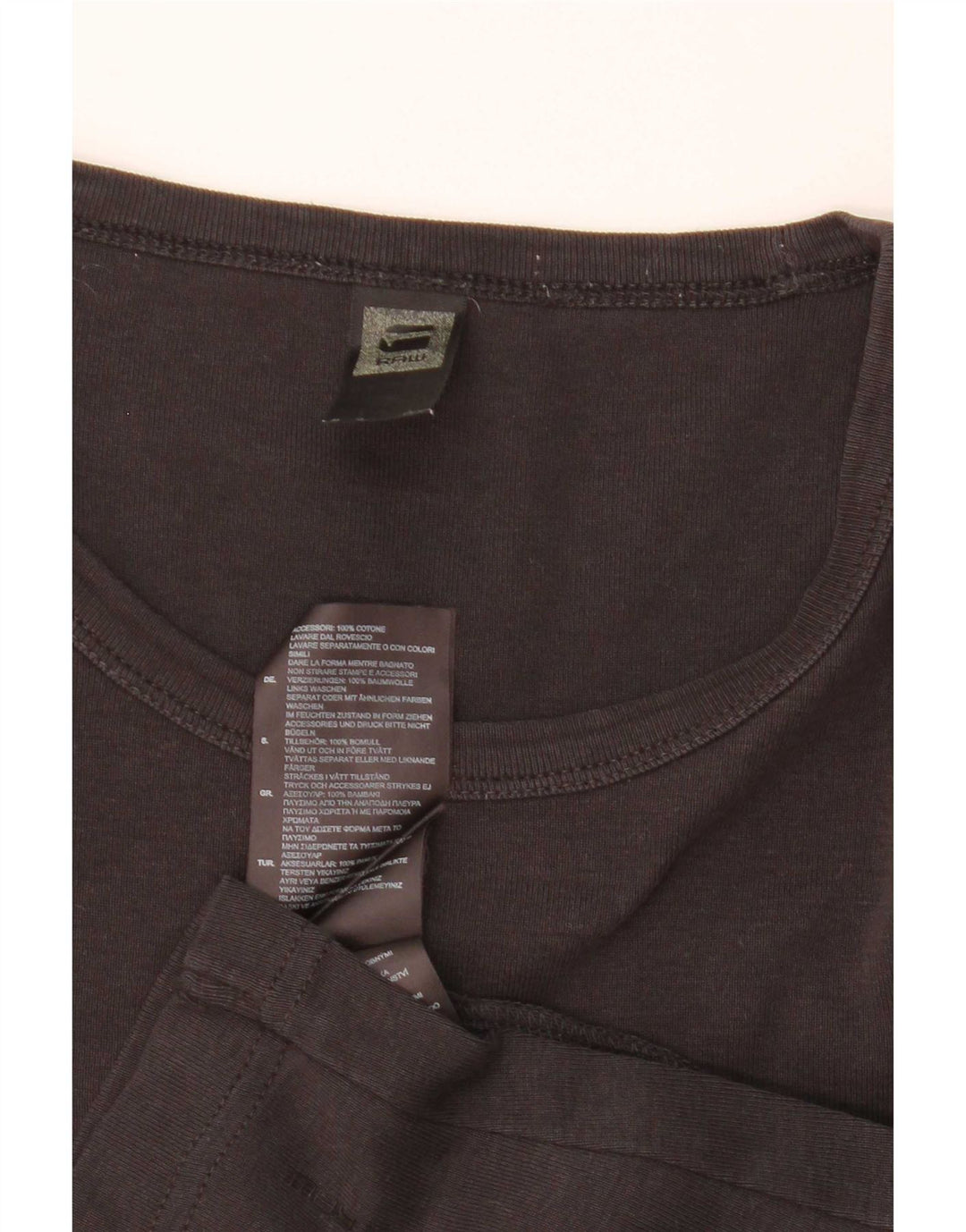 G-Star Hombre Top Manga Larga Algodón Negro Mediano