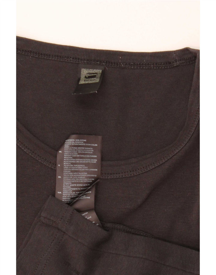 G-Star Hombre Top Manga Larga Algodón Negro Mediano