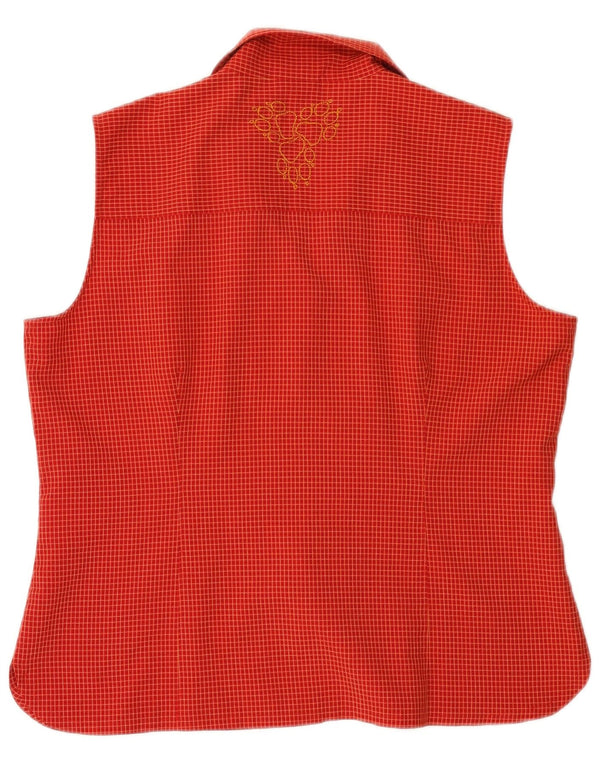 Jack Wolfskin Blusa con gráfico de Viaje para Mujer UK 40/40 Grande Cuadros Rojos