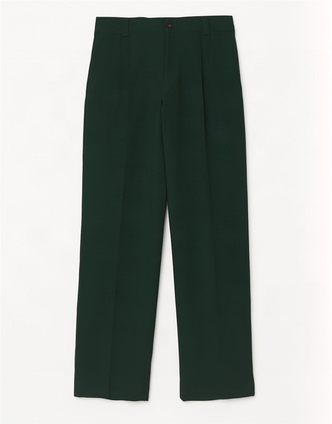Zara Mujer Pantalón Casual Recto Mediano W28 L32 Verde Poliéster