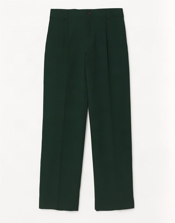Zara Womens Straight Casual Trousers Medium W28 L32 Green Polyester