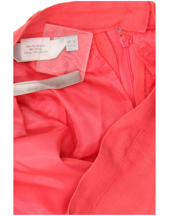 Falda plisada de cintura alta para mujer Whimsy UK 46 Large W30 Poliéster rosa