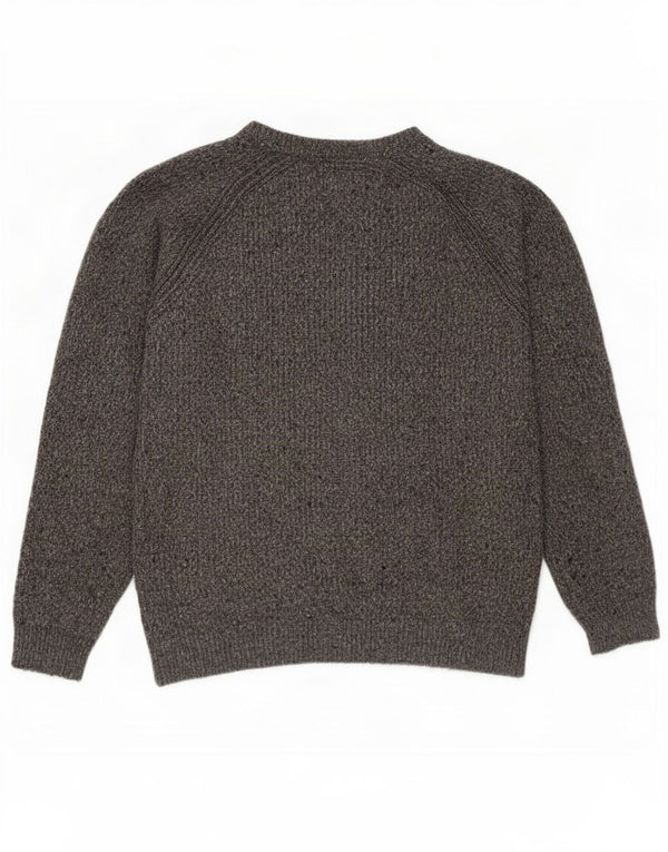 Marks & Spencer Jersey con Cuello Barco para Mujer UK 46 Grande Gris Moteado