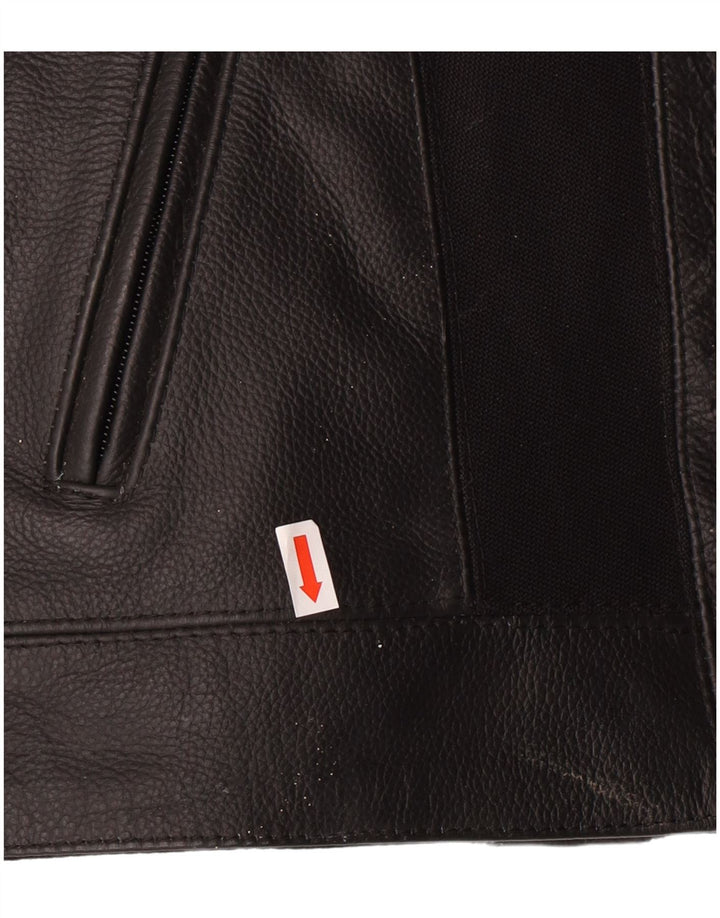 LEWIS Chaqueta motera de cuero para mujer UK 40 XL Cuero negro
