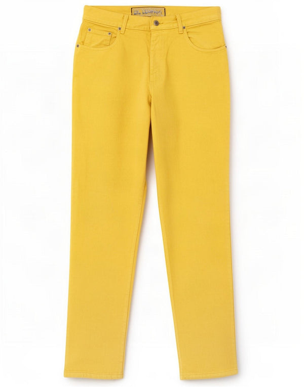 Oil Company Jeans cónicos para hombre IT 50 Large W34 L33 Algodón amarillo
